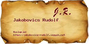 Jakobovics Rudolf névjegykártya